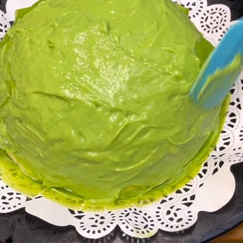 Bước 4 Hoàn thiện crepe Phú Sĩ sầu riêng Bánh Phú Sĩ sầu riêng