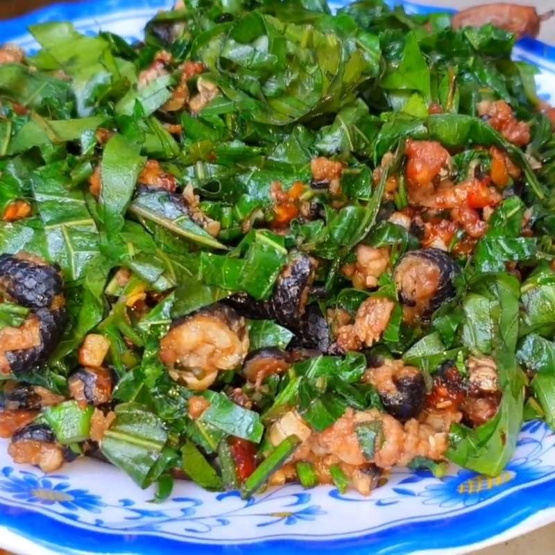 Bước 4 Thành phẩm Rắn xào lá cách