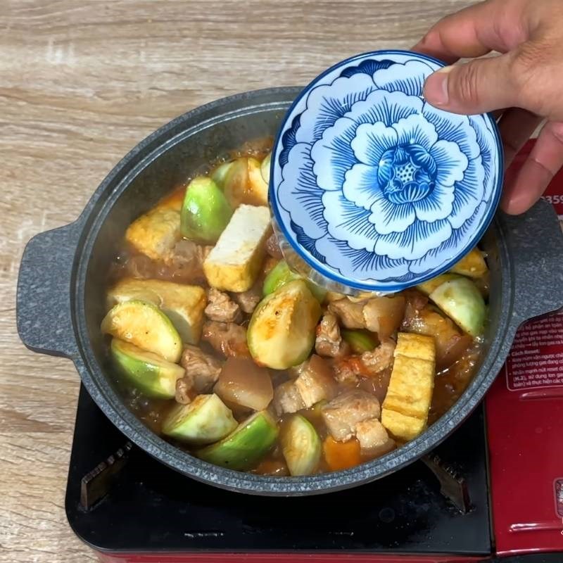 Bước 3 Cách nấu canh cà xanh Canh cà xanh
