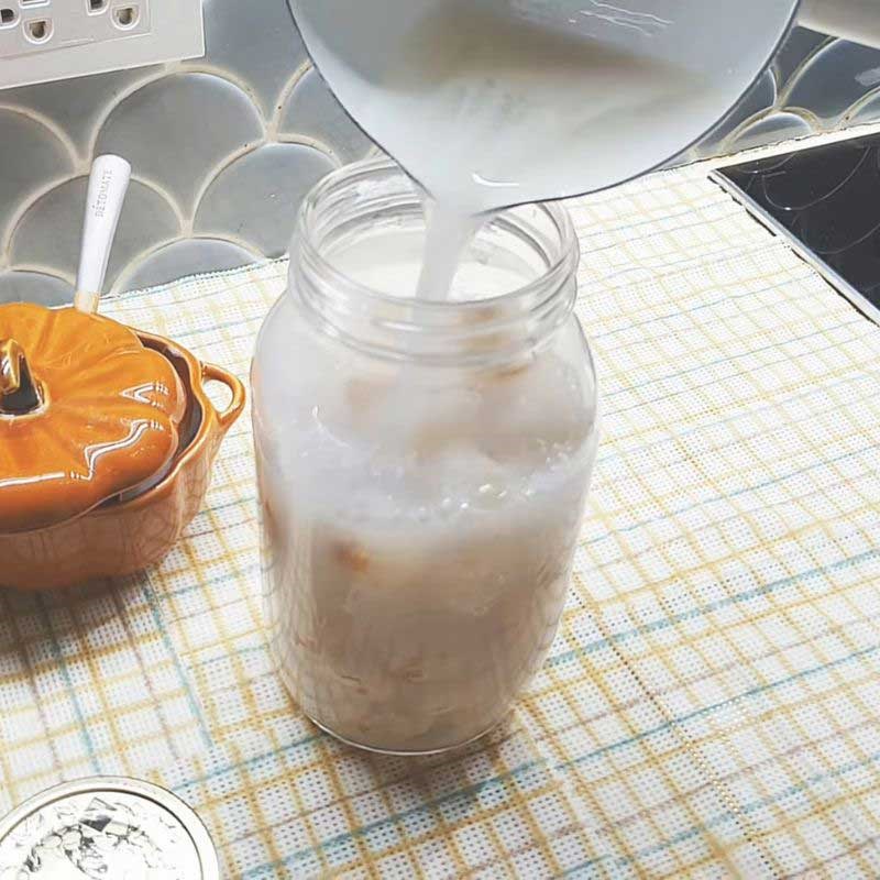 Bước 4 Cách ngâm siro vải và bảo quản Siro vải thiều