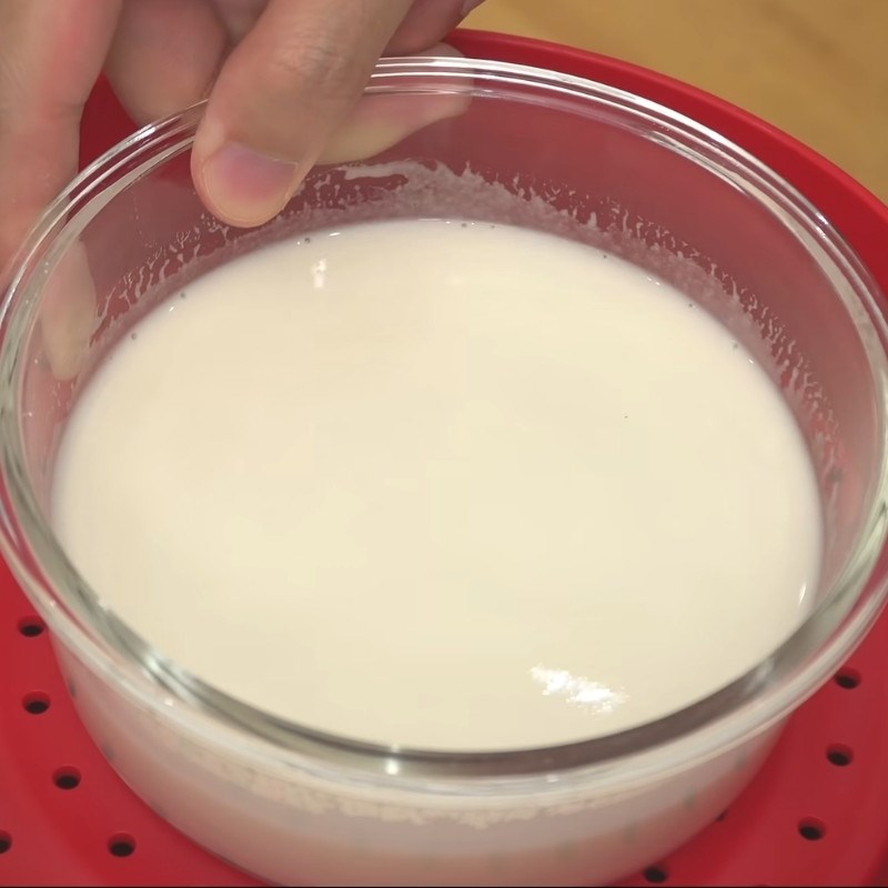 Bước 4 Hấp bột vỏ bánh dẻo mịn Kem mochi