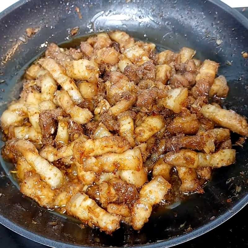 Bước 4 Hoàn thành món ăn Thịt ba chỉ rang mắm tép