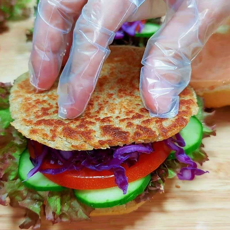Bước 4 Hoàn thành món hamburger chay hấp dẫn Hamburger chay