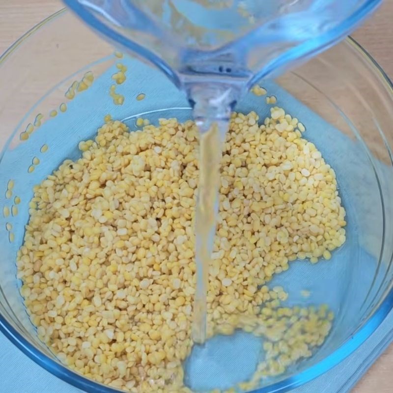 Bước 1 Làm nhân đậu xanh bánh rán vừng