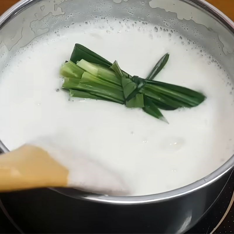 Bước 3 Nấu sữa đậu nành và pha bột gạo chè tàu hủ