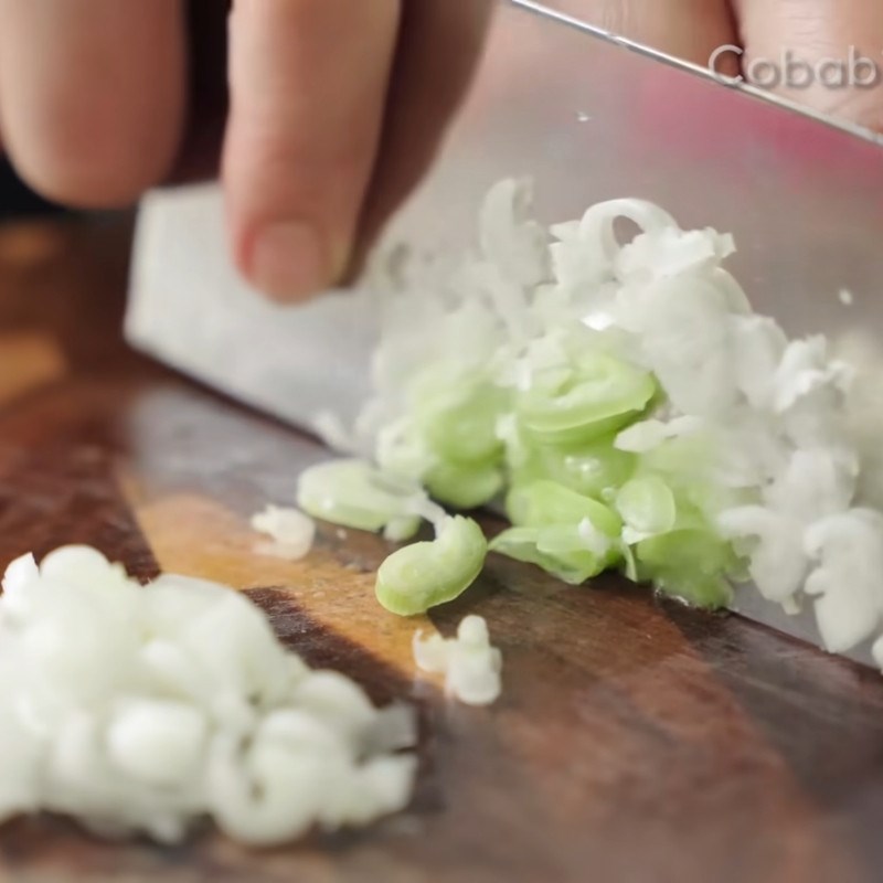 Bước 1 Sơ chế các hỗn hợp hành, tỏi, gừng Bún cá dầm