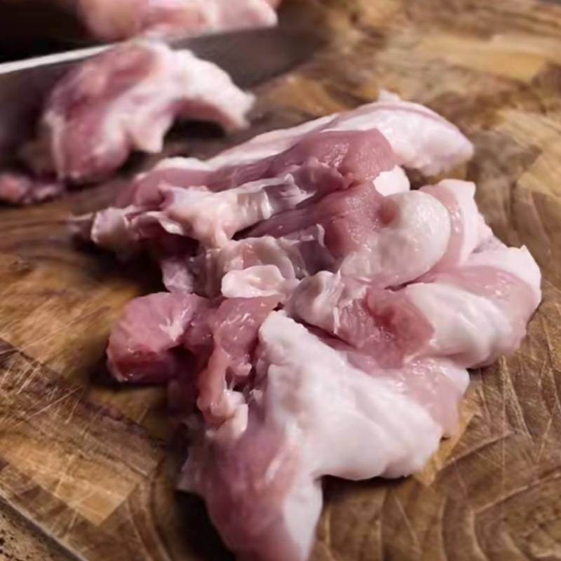 Bước 1 Sơ chế nguyên liệu Bún chả chan