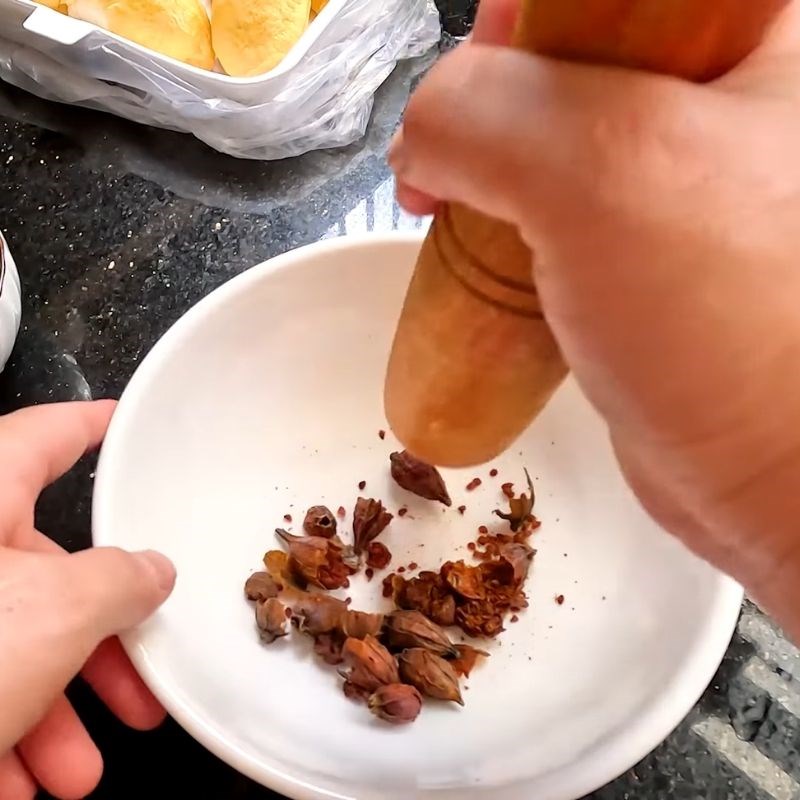 Bước 1 Sơ chế nguyên liệu Kem sầu riêng sữa chua không cần kem tươi