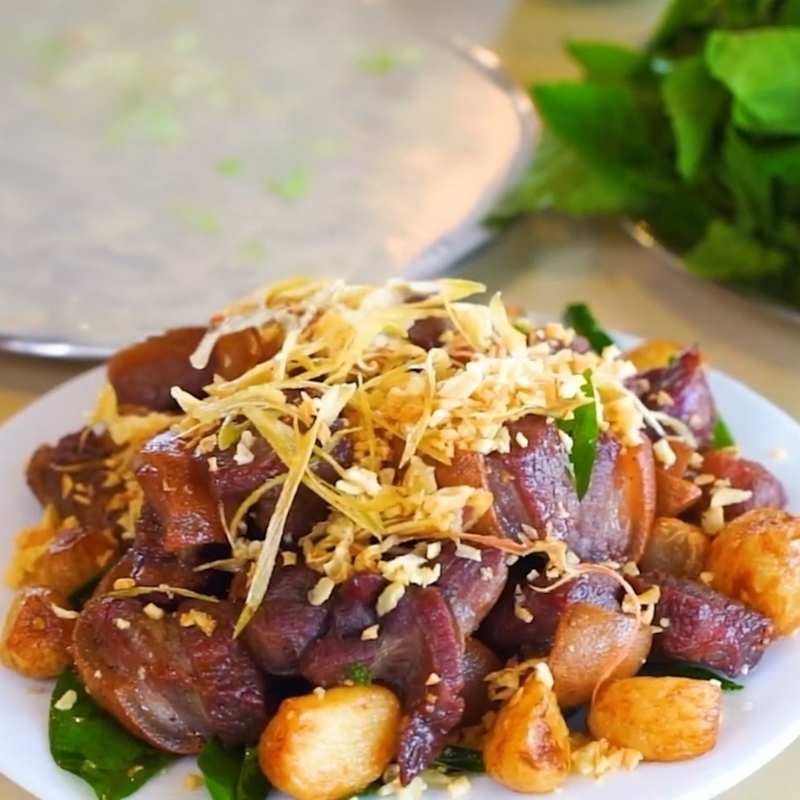 Bước 4 Thành phẩm Dê chao tỏi