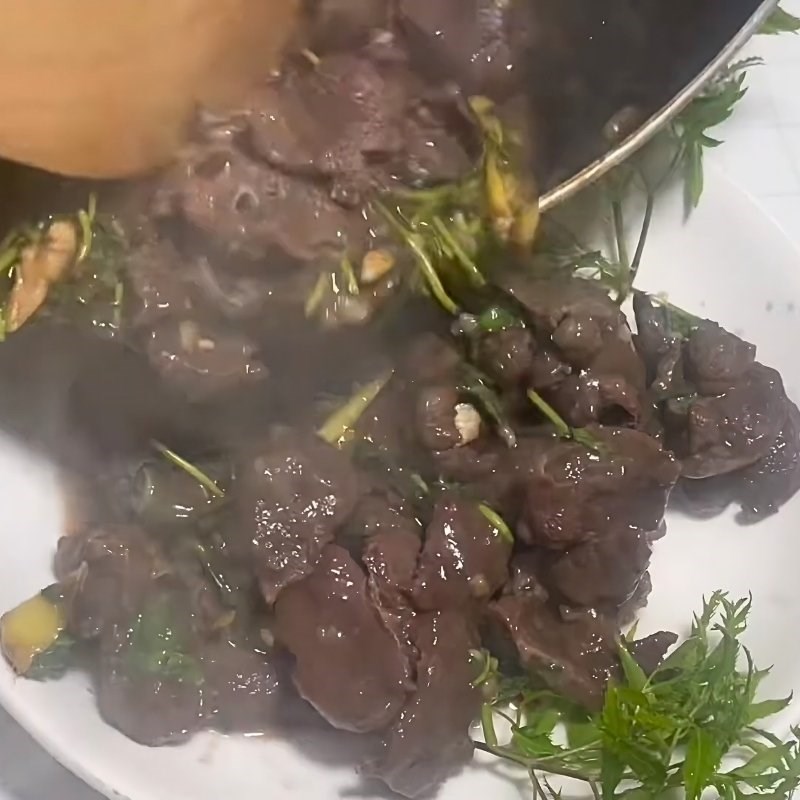 Bước 5 Thành phẩm Thịt ngựa xào rau răm