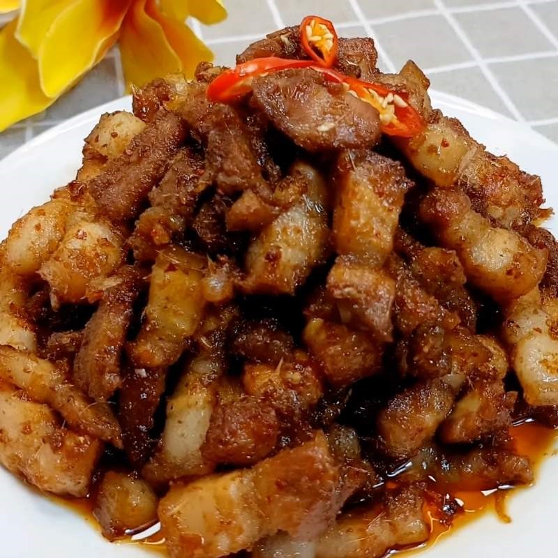 Bước 5 Thành phẩm Thịt ba chỉ rang mắm tép