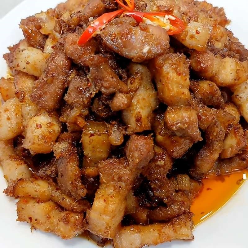 Bước 5 Thành phẩm Thịt ba chỉ rang mắm tép