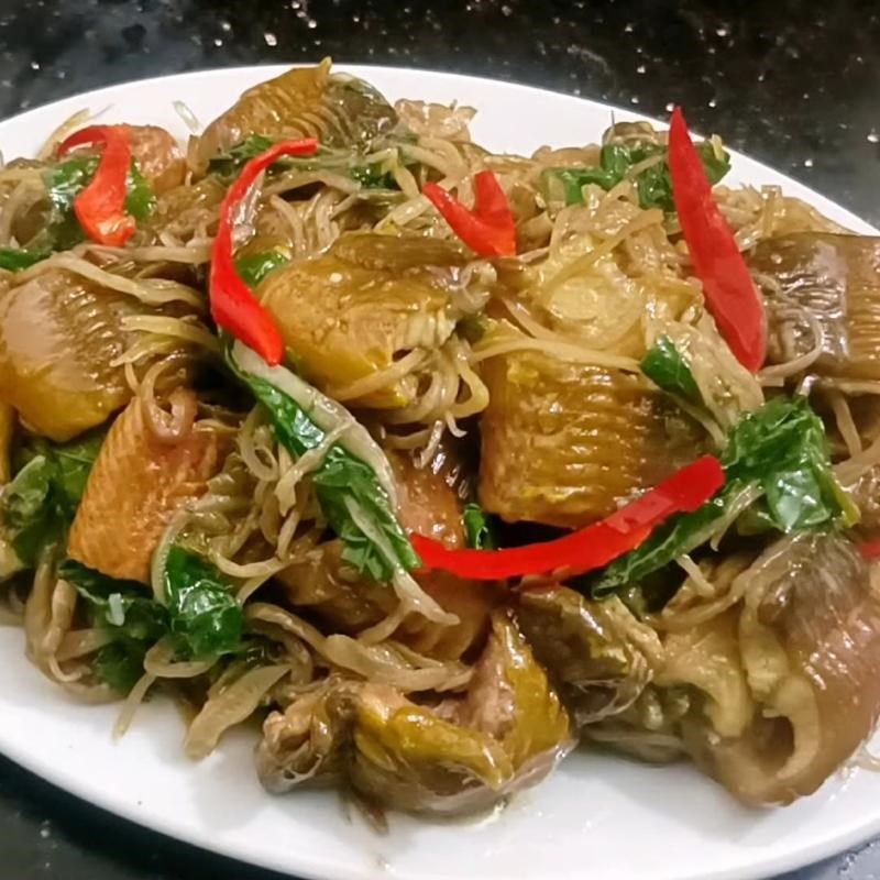 Bước 4 Thành phẩm Lươn xào hoa chuối