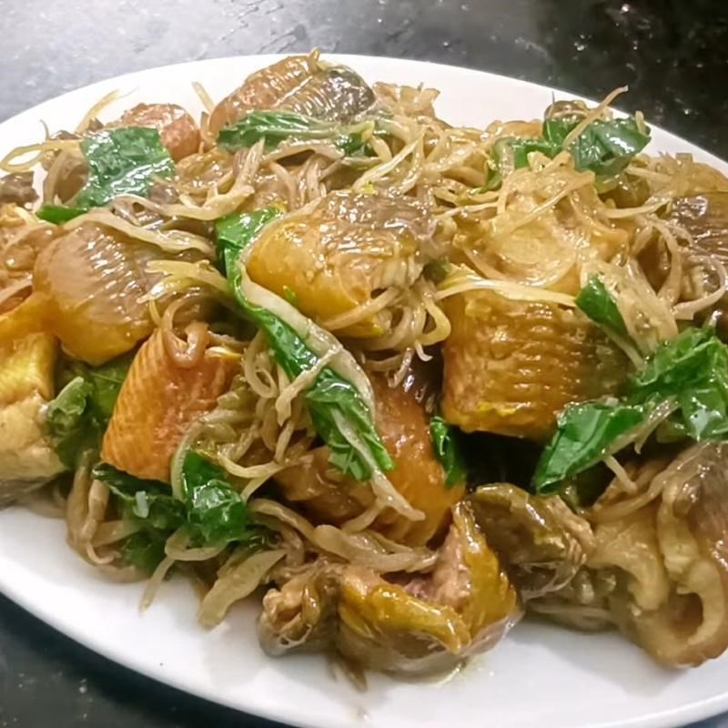 Bước 4 Thành phẩm Lươn xào hoa chuối