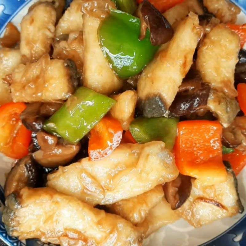 Bước 4 Thành phẩm Cá tầm xào