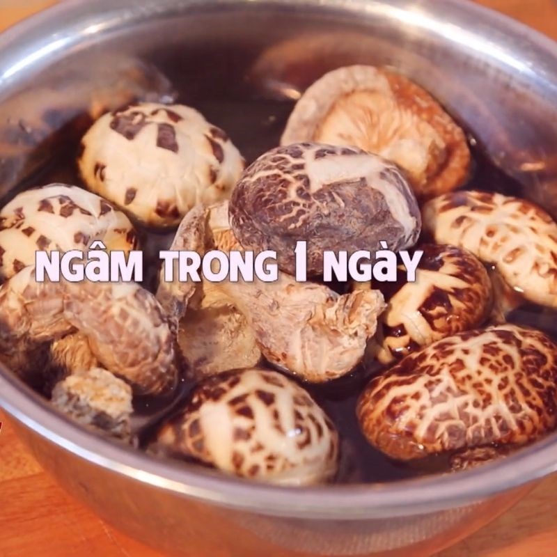 Bước 3 Xử lý sò điệp, nấm đông cô và giăm bông Phật nhảy tường