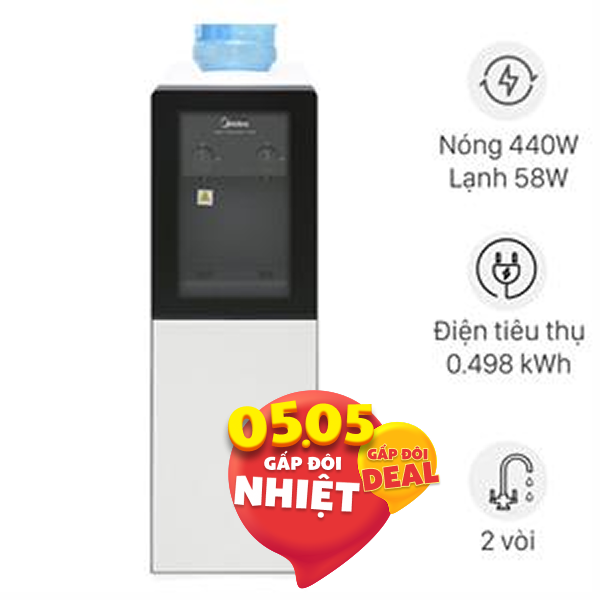 Cây nước nóng lạnh Midea YD1518S-X 498W