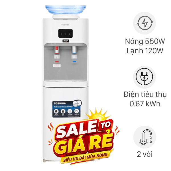 Cây nước nóng lạnh Toshiba RWF-W1664TV(W1) 670W