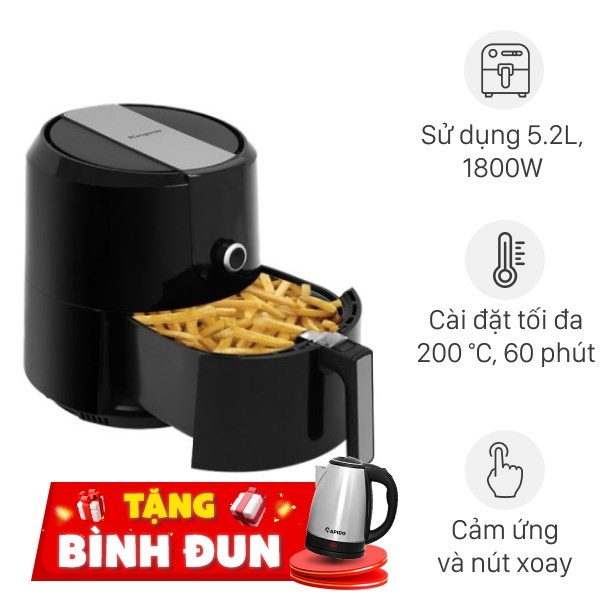 Nồi chiên không dầu Kangaroo 5.2 lít KG55AF1A