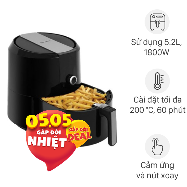 Nồi chiên không dầu Kangaroo 5.2 lít KG55AF1A
