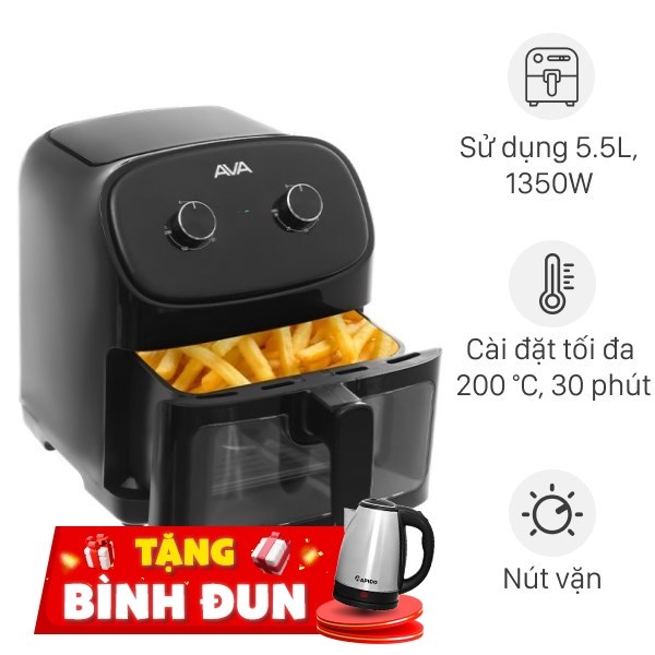 Nồi chiên không dầu AVA 5.5 lít 55K07A