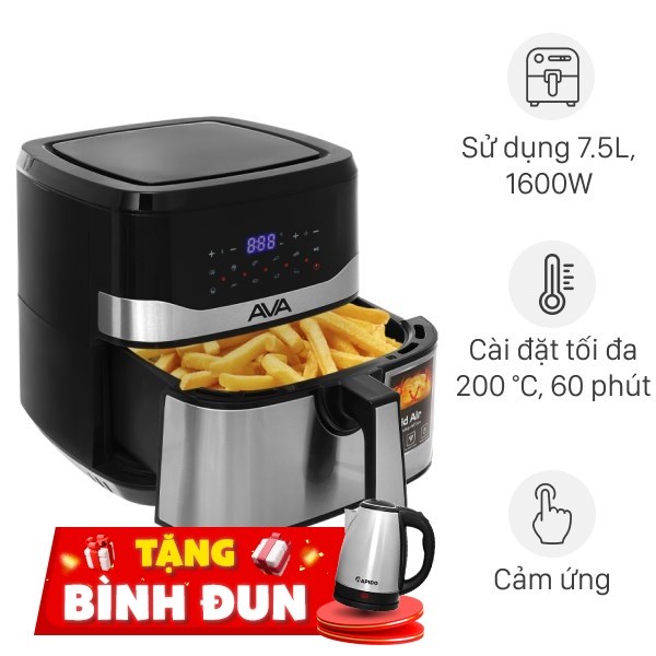 Nồi chiên không dầu AVA 7.5 lít KDF-593D