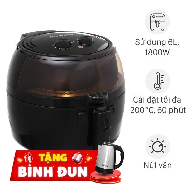 Nồi chiên không dầu Rapido 6.5 lít RAF6.5M2