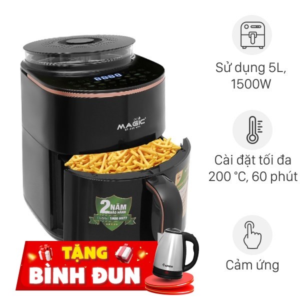 Nồi chiên không dầu kết hợp hấp Magic Eco 5 lít S05