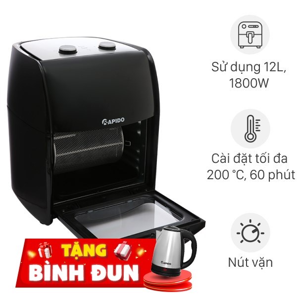 Lò chiên không dầu Rapido 12 lít RAF-12M1