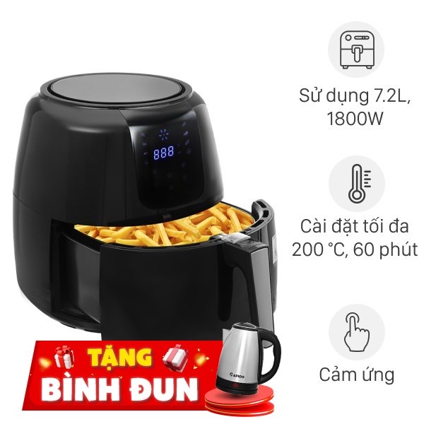 Nồi chiên không dầu Lock&Lock 7.2 lít EJF296BLK