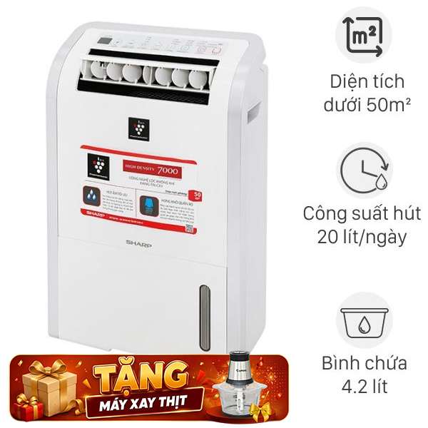 Máy hút ẩm Sharp DW-D20A-W 410W