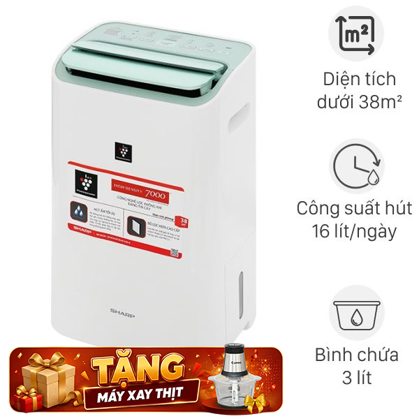 Máy hút ẩm Sharp DW-E16FA-W 260W