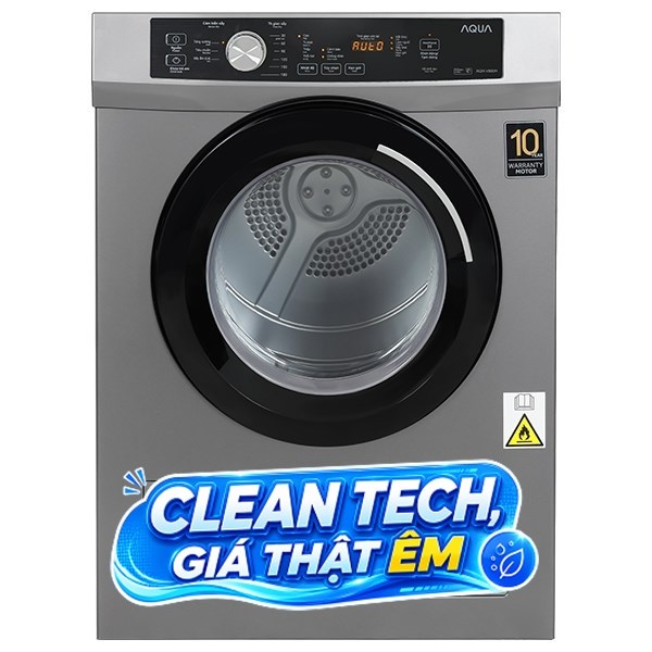 Máy sấy thông hơi Aqua 8 Kg AQH-V800H SS