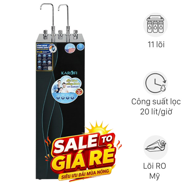 Máy lọc nước RO nóng nguội lạnh Hydrogen Karofi KAD-X68