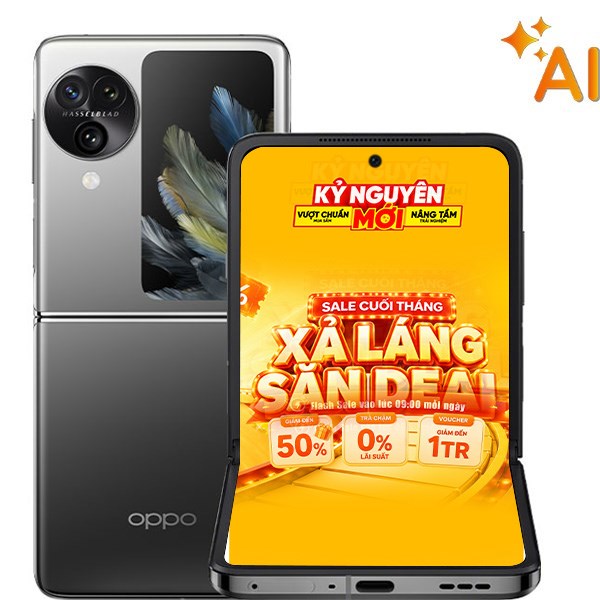 Điện thoại OPPO Find N3 Flip 5G 12GB/256GB Đen/Vàng đồng