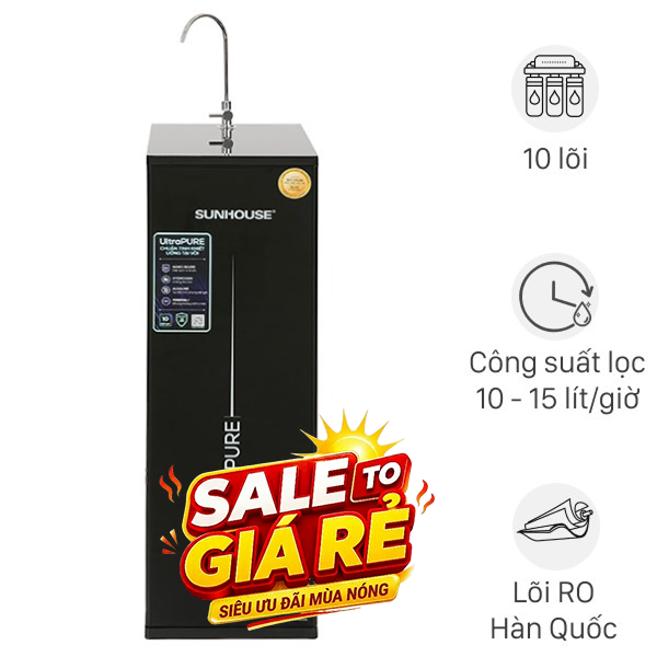 Máy lọc nước RO Hydrogen Sunhouse SHA8810K