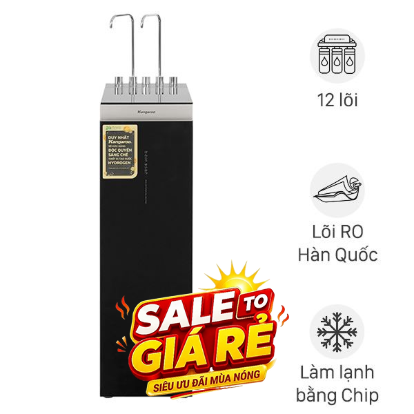 Máy lọc nước RO nóng nguội lạnh Hydrogen Kangaroo Sumire KG12A6 12 lõi