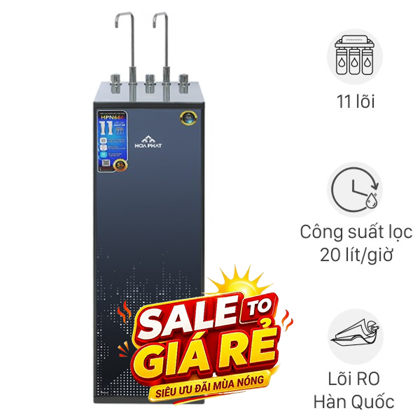 Máy lọc nước RO nóng nguội lạnh Hydrogen Hòa Phát HPN666