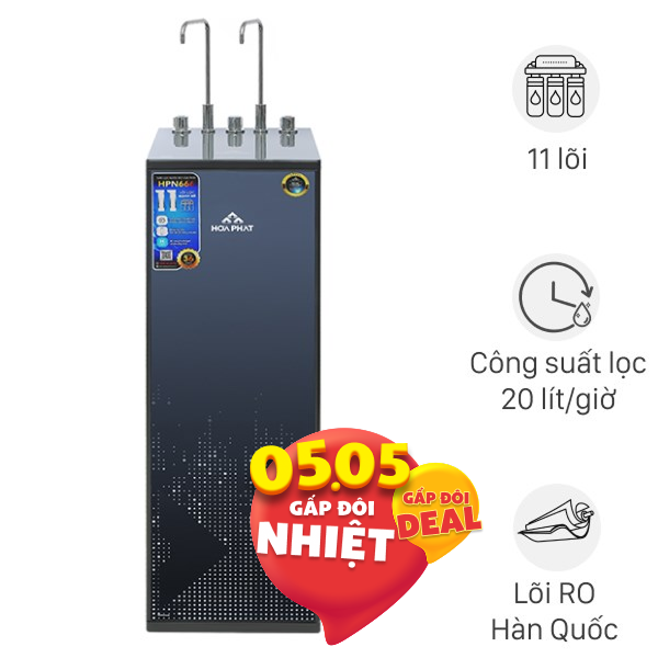 Máy lọc nước RO nóng nguội lạnh Hydrogen Hòa Phát HPN666