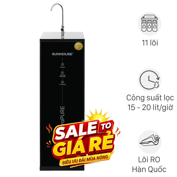 Máy lọc nước RO Hydrogen Sunhouse SHA8800KL