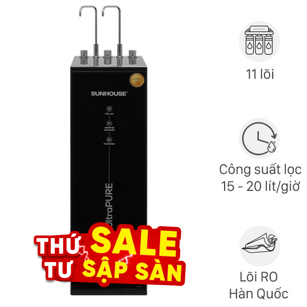 Máy lọc nước RO nóng nguội lạnh Hydrogen Sunhouse SHA76222KL