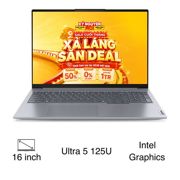 Laptop Lenovo ThinkBook 16 G7 - 21MS007GVN (Ultra 5 125U, 16GB, 512GB, WUXGA, Win11)