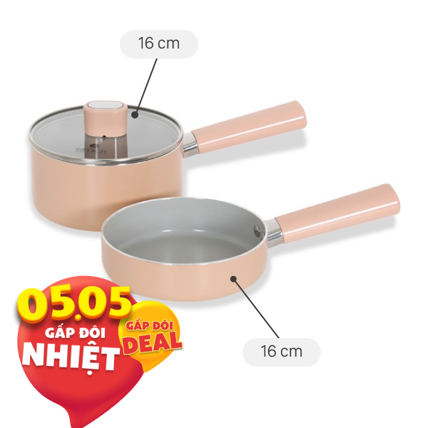 Bộ chảo quánh nhôm chống dính Elmich Baby EL-1169AP