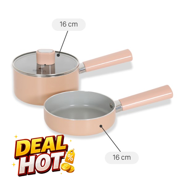 Bộ chảo quánh nhôm chống dính Elmich Baby EL-1169AP