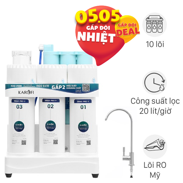 Máy lọc nước RO Karofi KAQ-US08