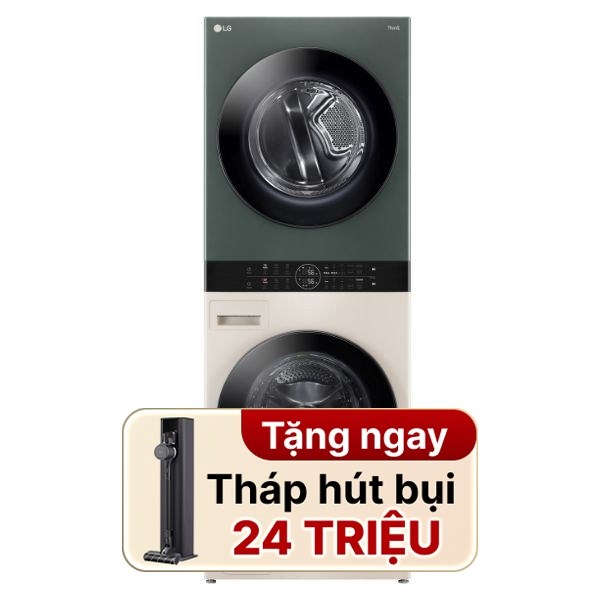 Tháp giặt sấy LG WashTower Inverter giặt 14 kg - sấy 10 kg WT1410NHEG