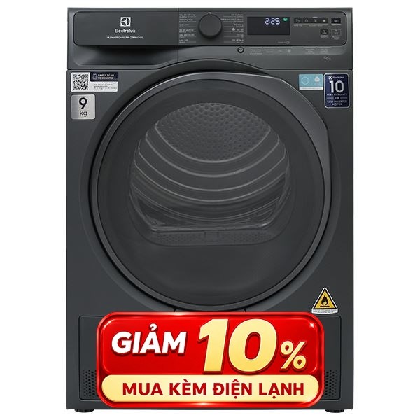 Máy sấy bơm nhiệt Electrolux 9 Kg EDH903R7SC