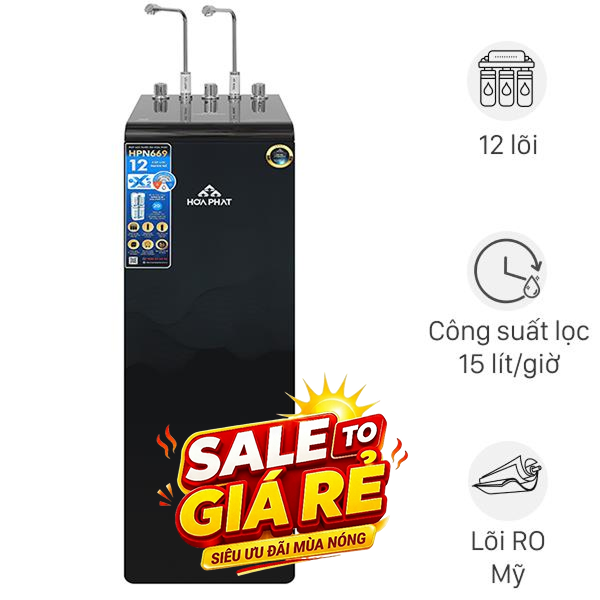 Máy lọc nước RO nóng nguội lạnh Hydrogen Hòa Phát HPN669
