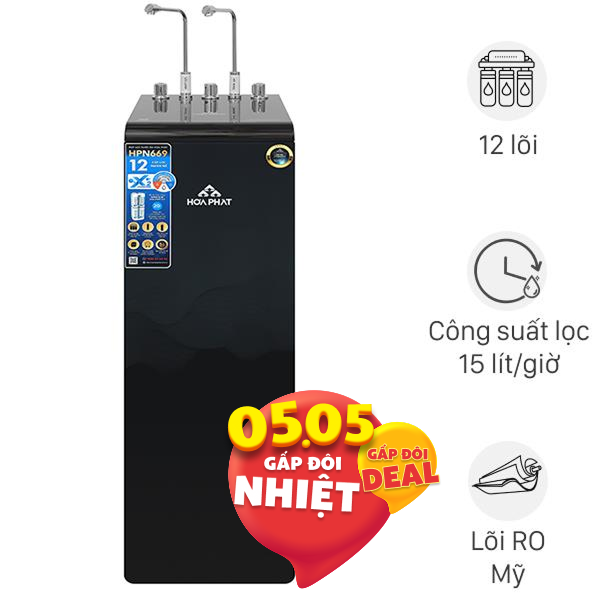Máy lọc nước RO nóng nguội lạnh Hydrogen Hòa Phát HPN669