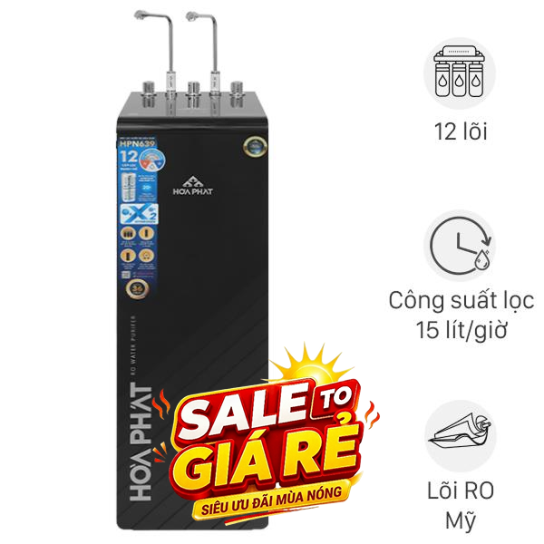 Máy lọc nước RO nóng nguội lạnh Hydrogen Hòa Phát HPN639
